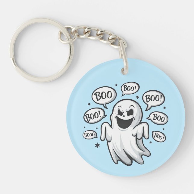 Funny Boo Ghost Keychain (Front)