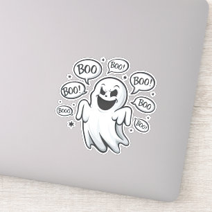Funny Boo Ghost Sticker