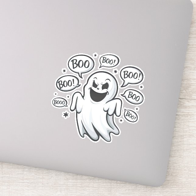 Funny Boo Ghost Sticker (Detail)