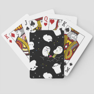 Funny Boo Halloween Ghost Adventure Treasure Hunt Poker Cards