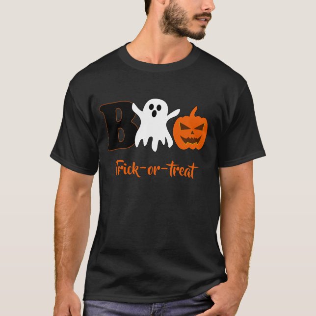 Funny Boo Halloween Men's T-Shirt (Front)