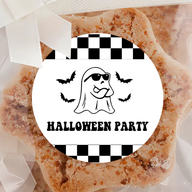 Funny Boo Halloween Party Classic Round Sticker | Zazzle