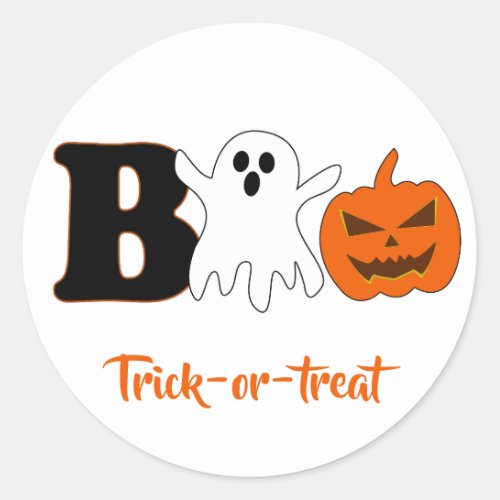 Funny Boo Halloween Sticker