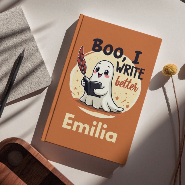Funny Boo I Write Better Name Halloween Notebook (Creator Uploaded)