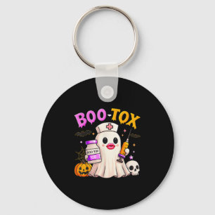 Funny Boo Tox Aesthetic Nurse Ghost Skull Pumpkin Keychain