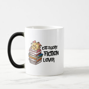 Funny Book Cat Lover Quote Cat-egory Fiction Lover Color Morph Mug