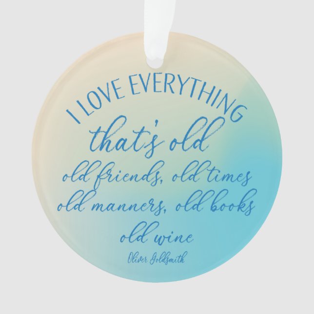 Funny Book Club Friends Wine Quote Winter Blue Ornament (Front)