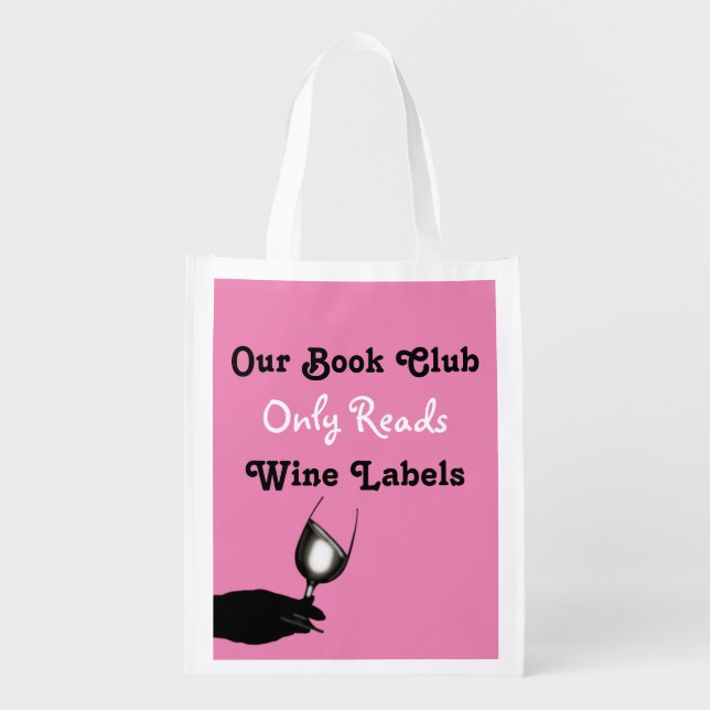 Funny book club humor | Personalized Grocery Bag (Front)
