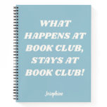 Funny Book Club Quote Personalized Blue Journal
