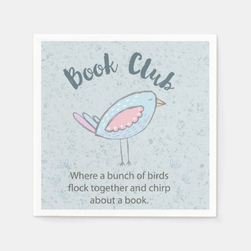 Funny  Book Club Reading Group Napkins