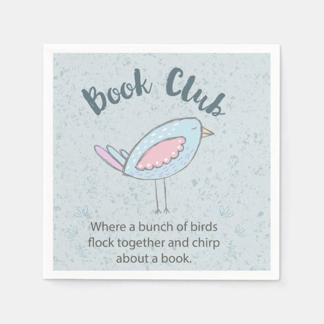Funny  Book Club Reading Group Napkins (Front)