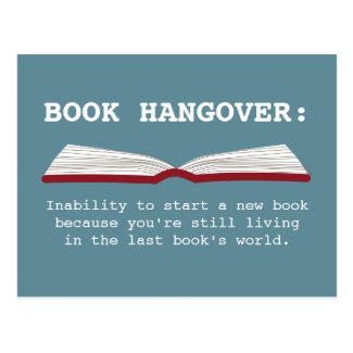 Funny Book Hangover Definition Book Lover Postcard