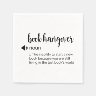 Funny Book hangover Definition Napkins