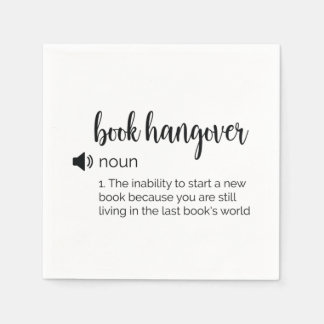 Funny Book hangover Definition Napkins