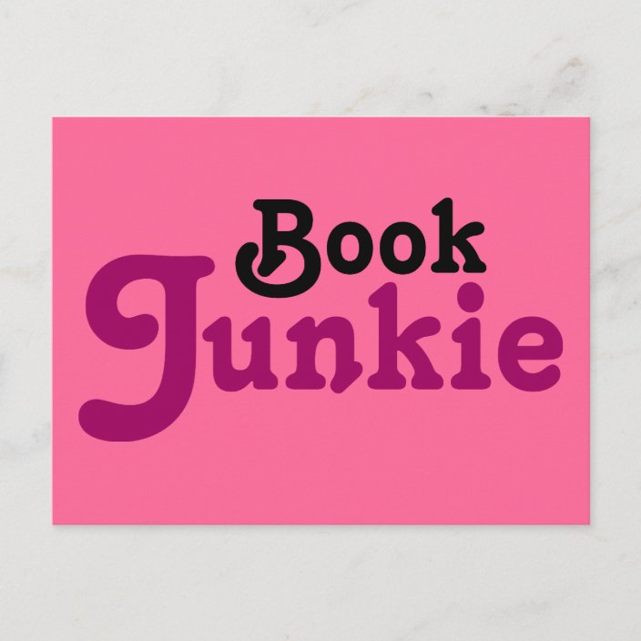 Funny Book Junkie Reading Gift Postcard