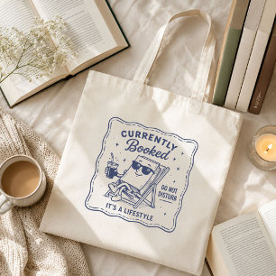 Funny Book Lover Cute Currently Booked Cozy Tote Bag