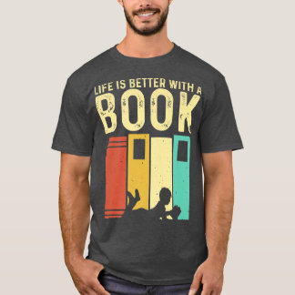 Funny Book Lover Design Men Women Reading Readers T-Shirt