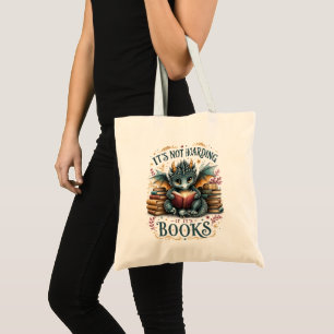 Funny Book Lover Gift, Bookworm Library Tote Bag