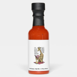 Funny Book Lover Giraffe Long Form Tall Tales Read Hot Sauces