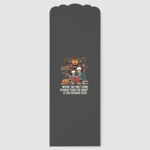 Funny Book Lover Halloween Skeleton Library Design Bookmarks