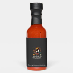 Funny Book Lover Halloween Skeleton Library Design Hot Sauces