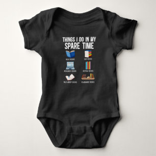 Funny Book Lover Humor Bookworm Reader Baby Bodysuit