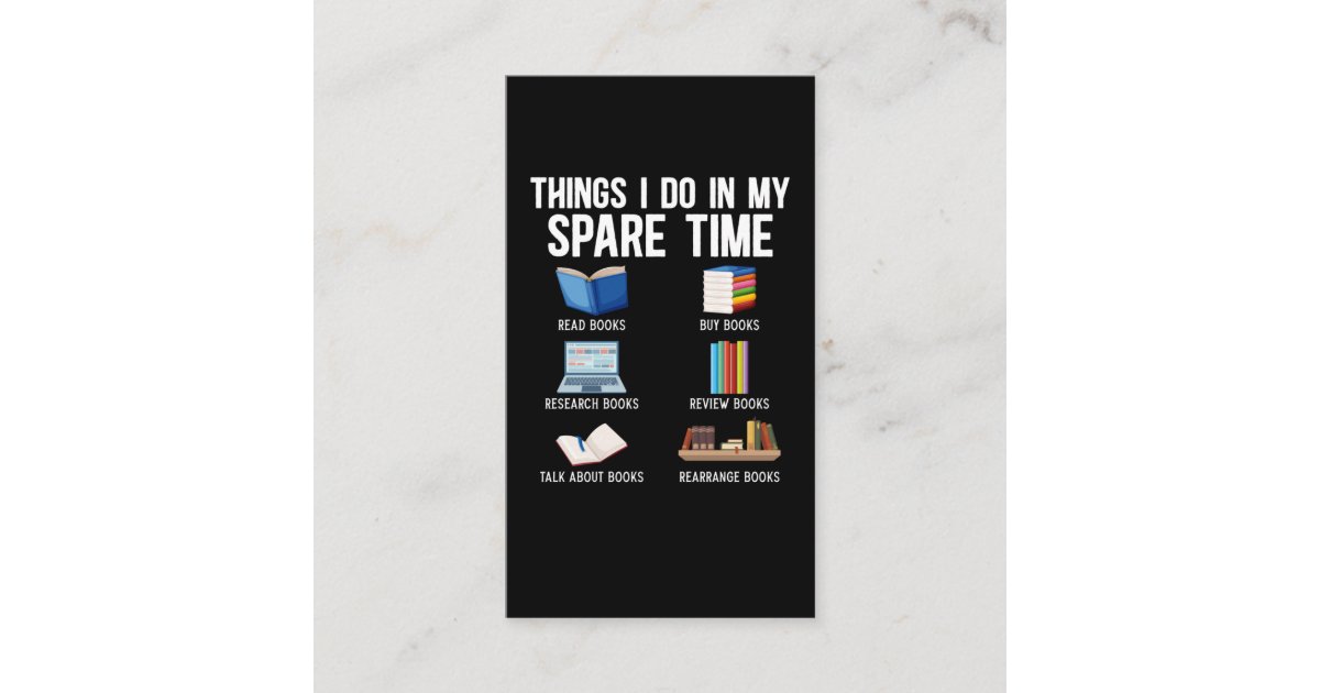 Funny Book Lover Humor Bookworm Reader Business Card | Zazzle