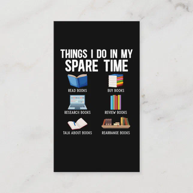 Funny Book Lover Humor Bookworm Reader Business Card | Zazzle