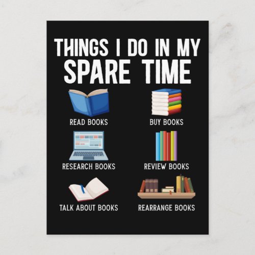 Funny Book Lover Humor Bookworm Reader Postcard