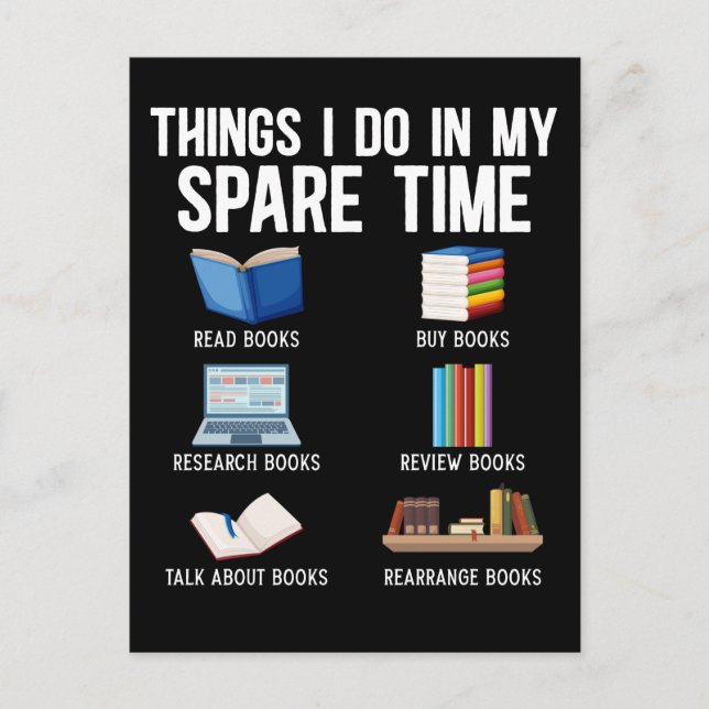 Funny Book Lover Humor Bookworm Reader Postcard (Front)