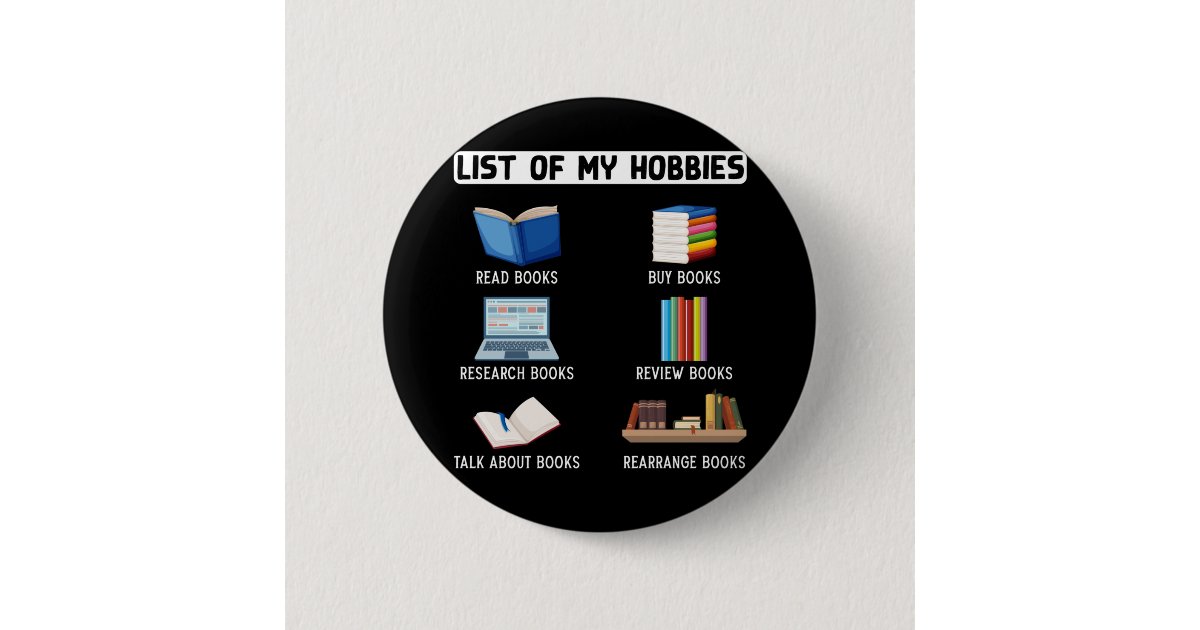 Funny Book Lover Humor Bookworm Reading Button | Zazzle