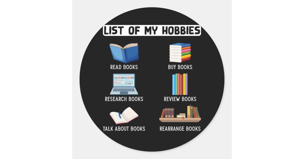 Funny Book Lover Humor Bookworm Reading Classic Round Sticker | Zazzle
