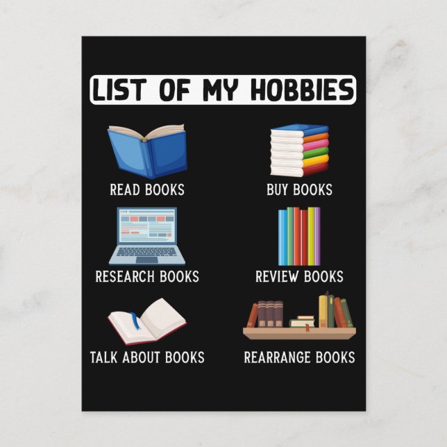 Funny Book Lover Humor Bookworm Reading Postcard (Front)