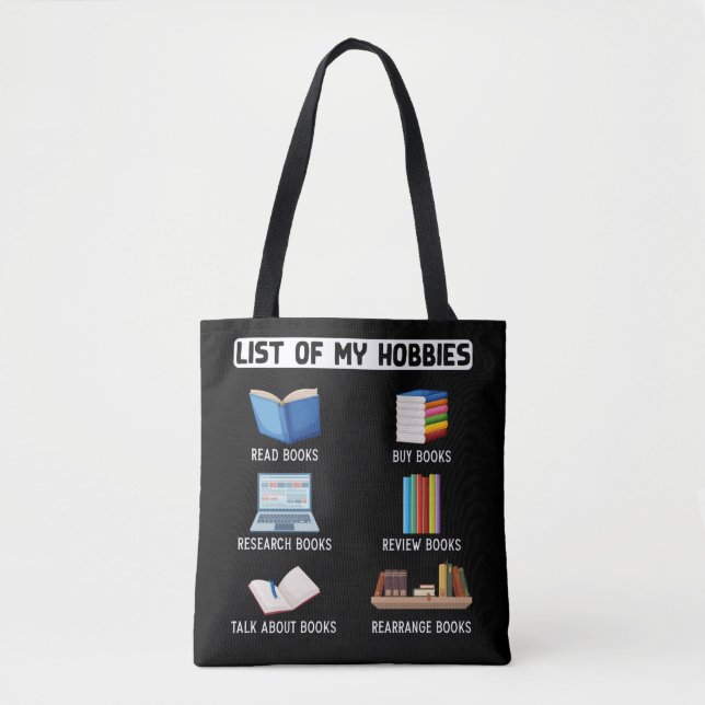 Funny Book Lover Humor Bookworm Reading Tote Bag (Front)