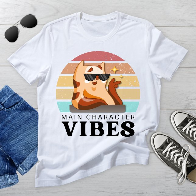 Funny Book Lover Main Character Vibes T-Shirt (Creator Uploaded)