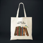 Funny Book Lover Quote I Have No Shelf Control Tote Bag<br><div class="desc">Funny book-lover design with stacks of watercolor-painted books and birds with a customizable quote "I have no shelf control" and a name for a personalized gift for your book lover friends and family or book club members.</div>