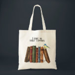 Funny Book Lover Quote I Have No Shelf Control Tote Bag<br><div class="desc">Funny book-lover design with stacks of watercolor-painted books and birds with a customizable quote "I have no shelf control" and a name for a personalized gift for your book lover friends and family or book club members.</div>