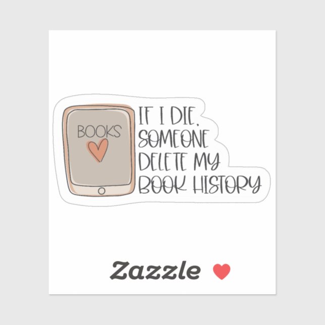 Funny book lover quote sticker (Sheet)