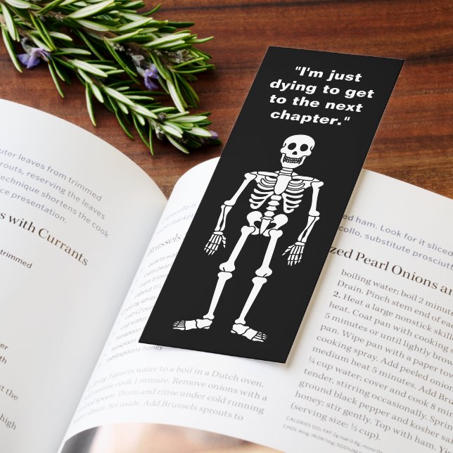 Funny Book Lover Reader Quote Skeleton Bone Pun Bookmarks (Book)