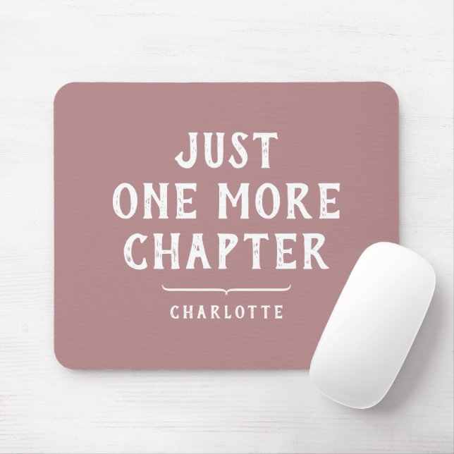 Funny Book Lover Saying Dusty Pink Custom Mouse Pad (With Mouse)