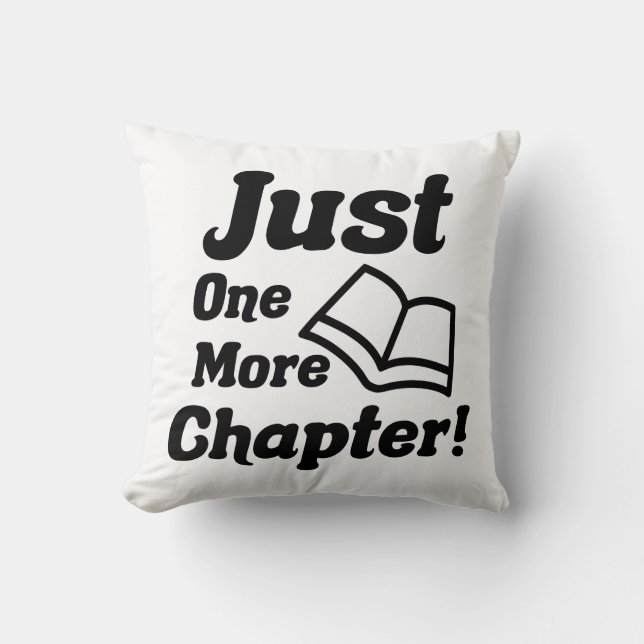 Funny Book Lover Throw Pillow (Front)