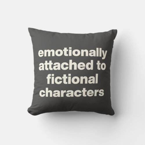 Funny Book Lovers Quote Simple Black and White Throw Pillow