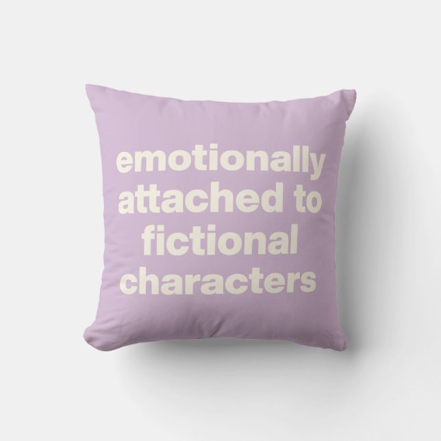 Funny Book Lovers Quote Simple Lilac Purple Throw Pillow (Front)