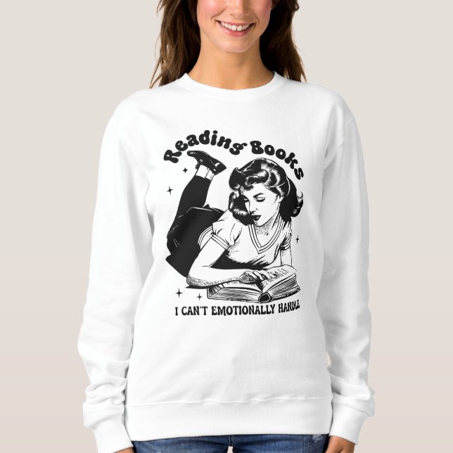 Funny book lovers word art  sweatshirt (Front)