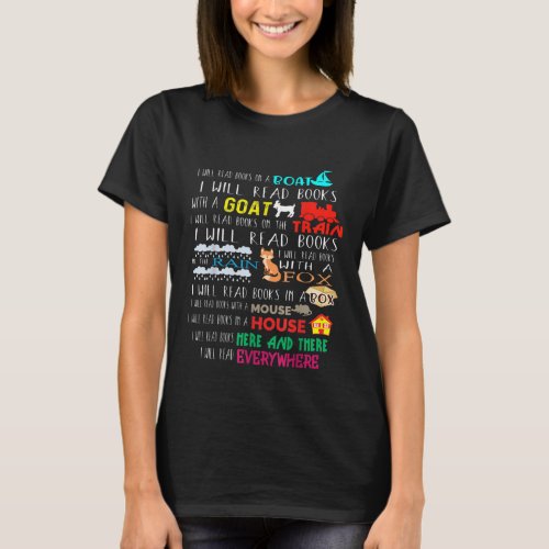 funny book lovers word art T_Shirt