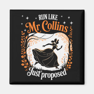 Funny Book Meme Run Like Mr Collins Just Proposed  Magnet