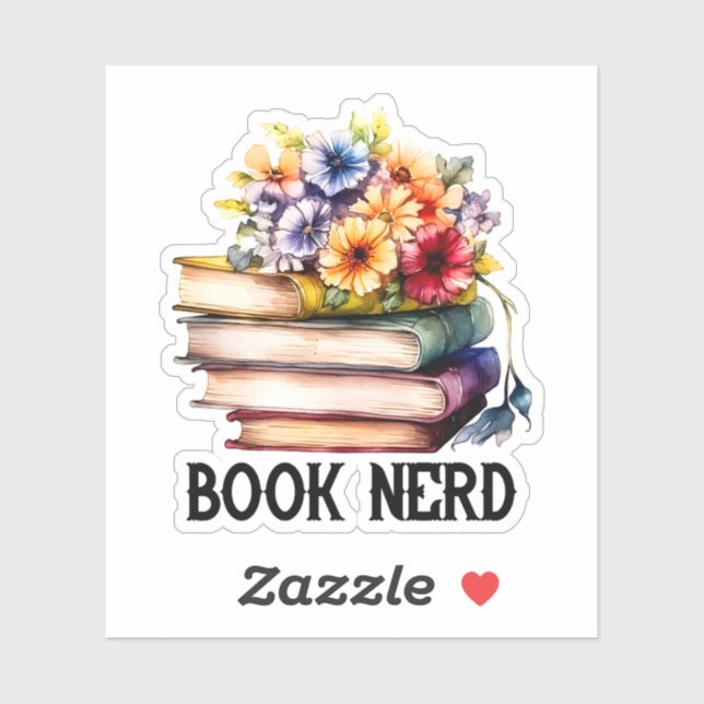 Funny book nerd reading lovers sticker (Sheet)