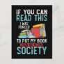 Funny Book Reader Author Novel Reading Postcard