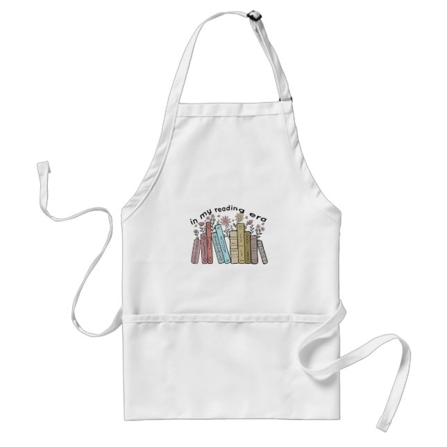 Funny Book Reader Quote In My Reading Era Groovy L Adult Apron (Front)