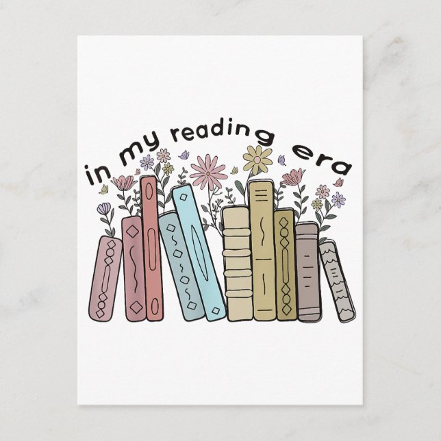 Funny Book Reader Quote In My Reading Era Groovy L Enclosure Card (Front)